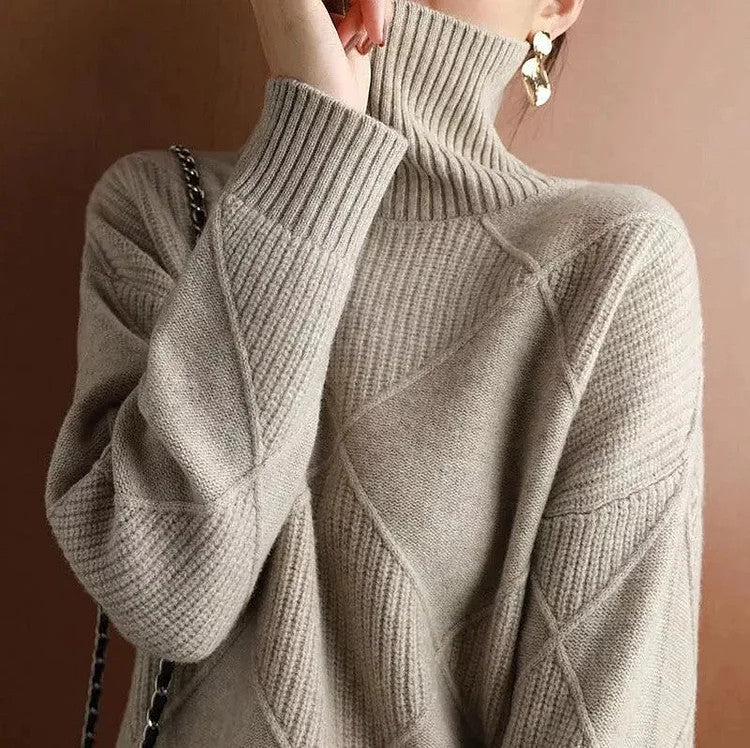 ☃Winter Hot Sale 70% OFF🔥-CASHMERE TURTLENECK SWEATER CARDIGAN